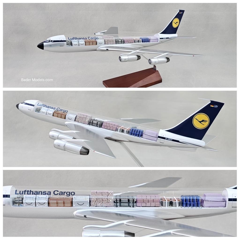 Lufthansa Cargo - B707-300C - (1:100) - 180° Clear Top